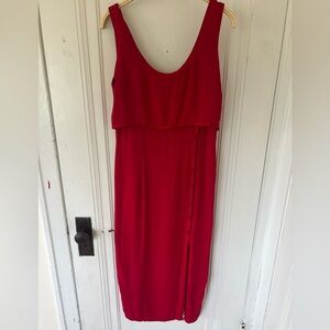 90’s red silk dress